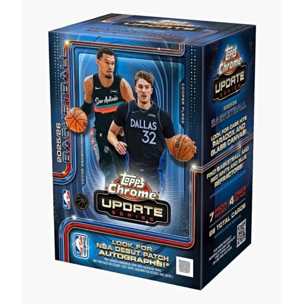 Topps Chrome Update 2025-26 Basketball Blaster Box New Sealed Wembanyama Flagg